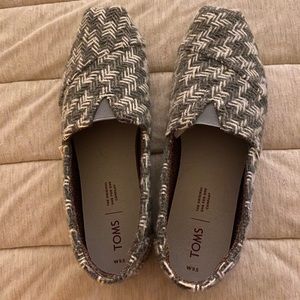 TOMS, blue and white. Never worn outside the house